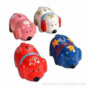 Coin Bank in Dog Design, Available in Various Colors and Sizes, OEM Orders are Welcome